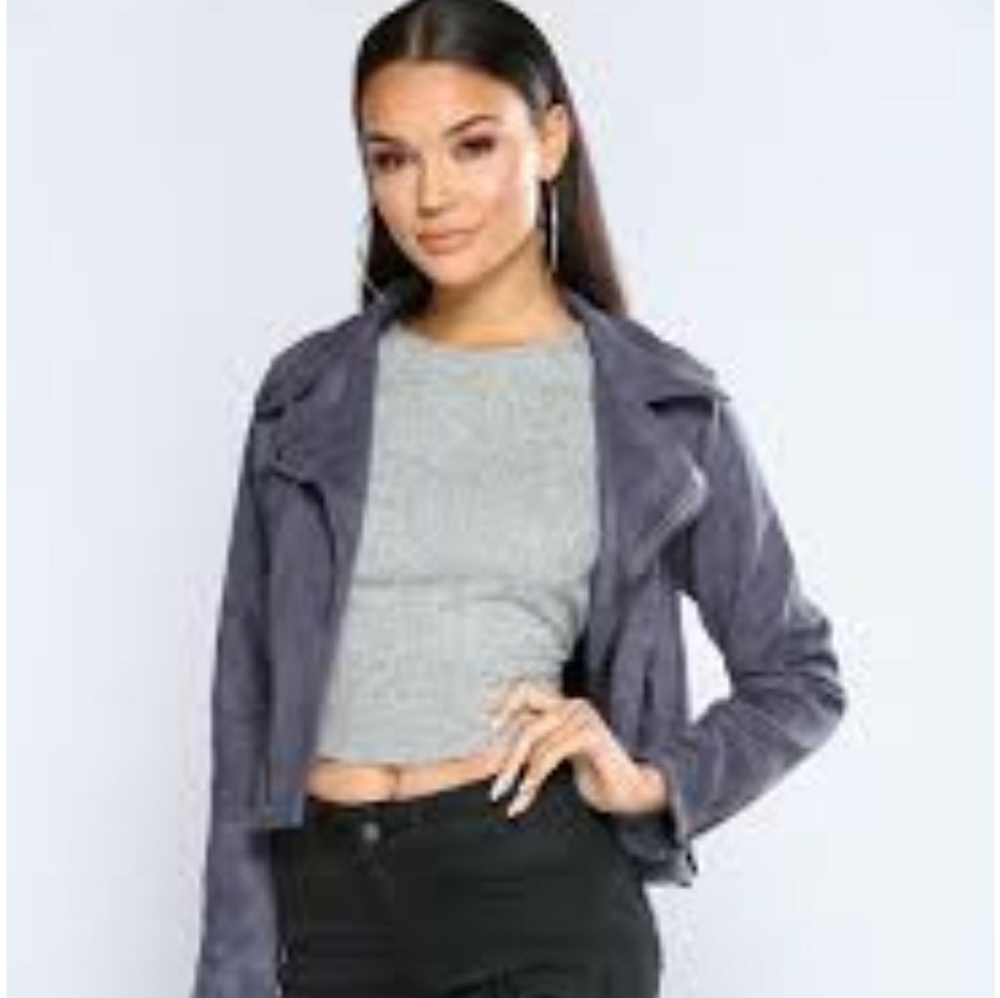 Fashion Nova Brianna Suede Jacket